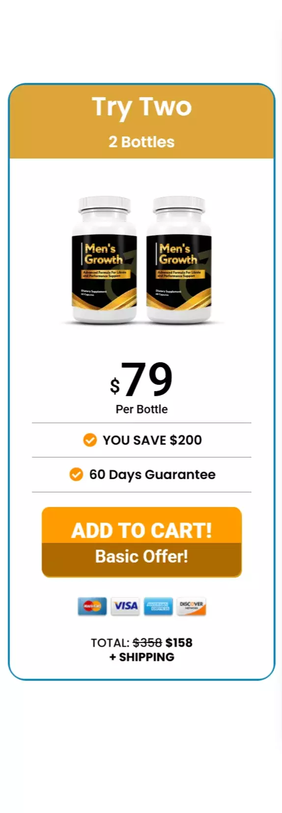 Men's Growth™ 2 bottles pricing